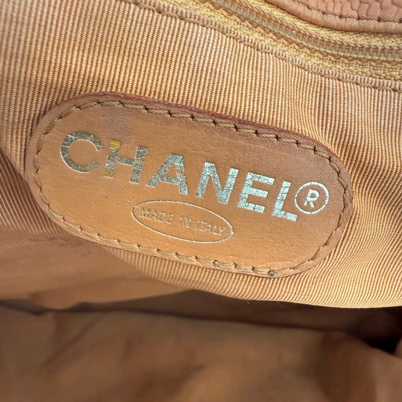 Authentic Chanel Orange Timeless Caviar Dome Zip Tote Shoulder Bag - Picture 14 of 16